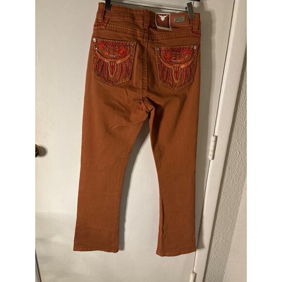 Western Blue Los Angeles Bootcut Jeans 7/30 NEW Cowgirl Festival Hippie Y2K - Picture 2 of 12